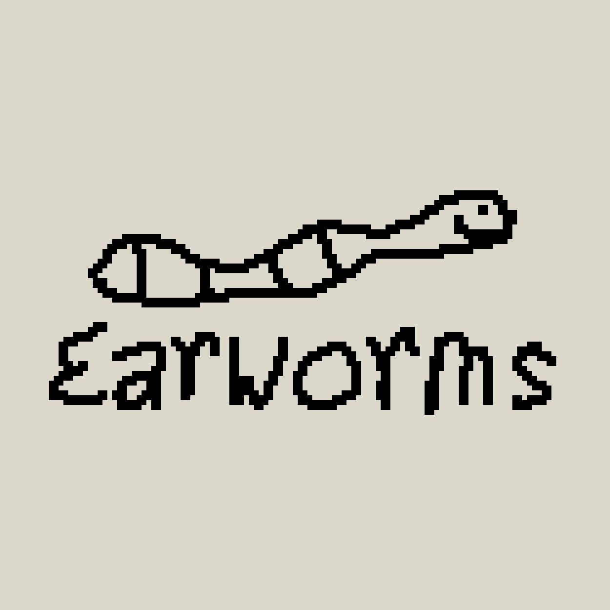 A silly worm drawn in paint.net
